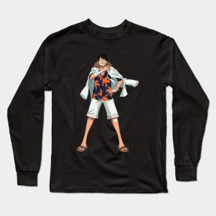 Luffy One Piece Gold Long Sleeve T-Shirt